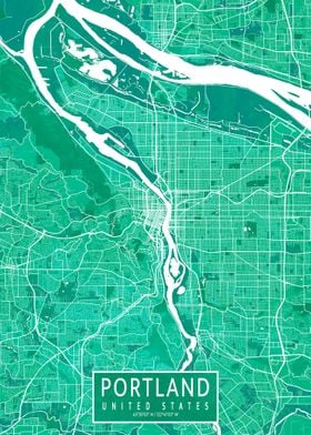 Portland Map Watercolor