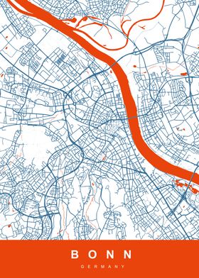 BONN Map GERMANY