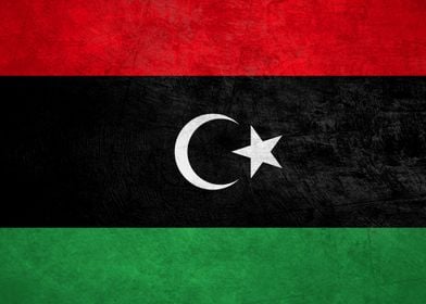 Flag of Libya on Wall