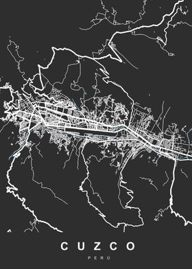 CUZCO Map PERU 