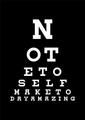 Vision eye test chart