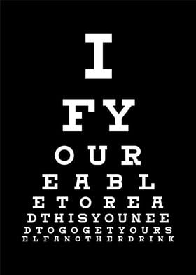 Vision eye test chart