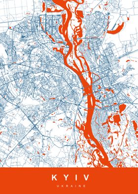 KYIV Map UKRAINE