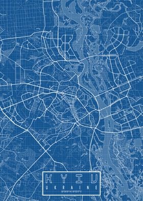 Kiev City Map Blueprint