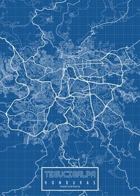 Tegucigalpa Map Blueprint