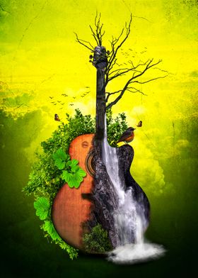 Guitar Nature Art