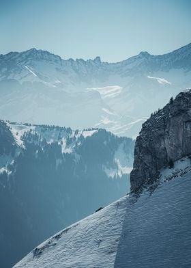 snowy mountains