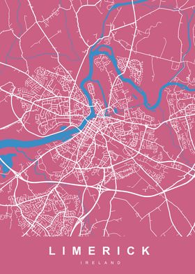 LIMERICK Map IRELAND UK