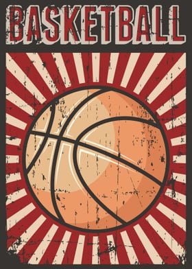 Basketball Vintage Poster