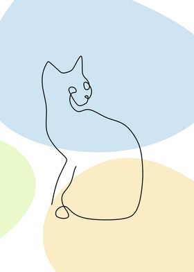 cat aestgetic art minimal