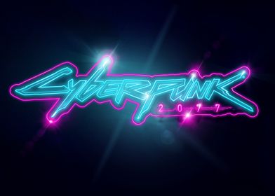 'Pink and Blue Neon' Poster by Cyberpunk 2077 | Displate