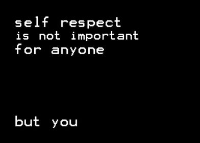 self respect