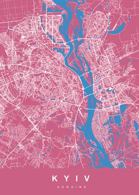 KYIV Map UKRAINE