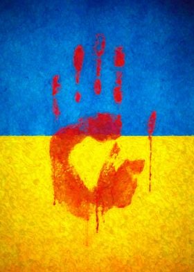 Ukraine Bloody Hand