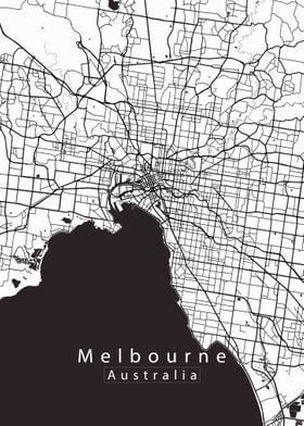 Melbourne City Map 