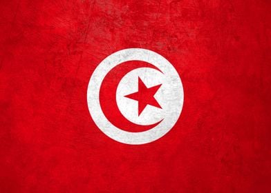 Flag of Tunisia on Wall