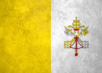 Flag of Vatican on Wall