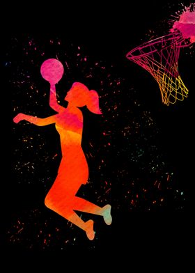 Basketball Player Colorful