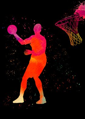 Basketball Player Colorful