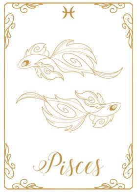 Zodiac Pisces Sign Poster