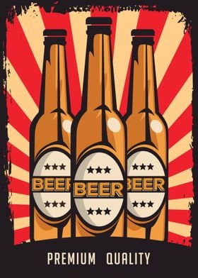 Cold Beer VIntage Poster