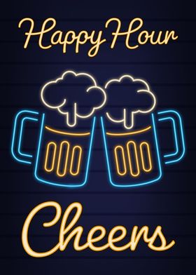 Neon Beer Sign Cheers