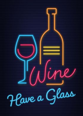 Neon Wine Sign