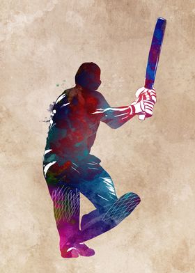 Cricket sport art