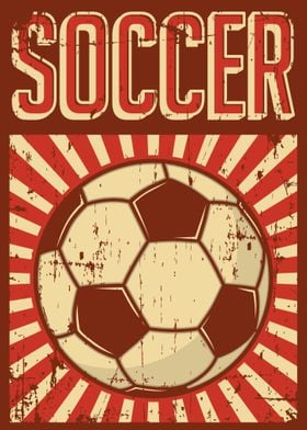 Soccer Vintage Poster