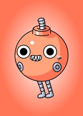 Orange Cute Monster