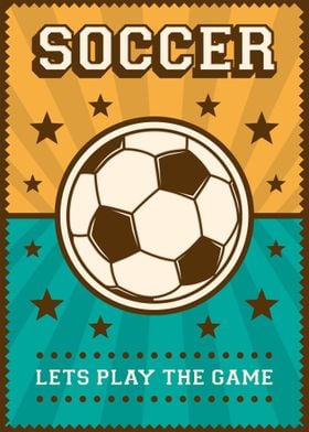 Soccer Vintage Poster