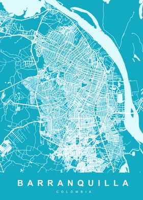 BARRANQUILLA Map COLOMBIA