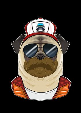 Trucker I Truck Driver Pug