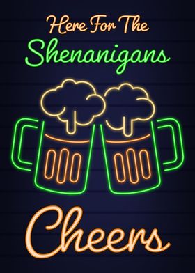 Neon Beer Sign Irish Cheer