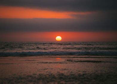 Sunset on the beach