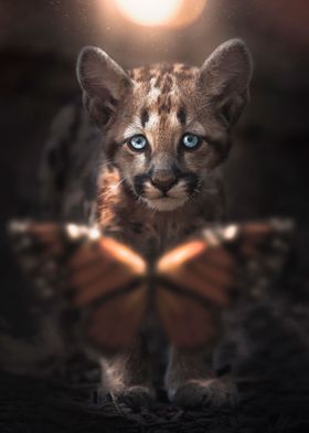 Cub And Butterfly