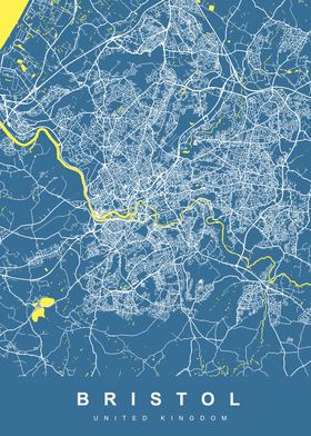 BRISTOL Map England UK