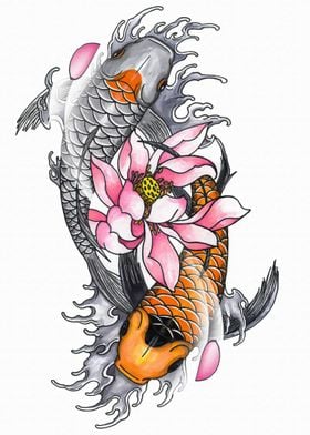 Koi Fish Asian Art