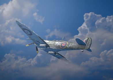 Spitfire in the Clouds