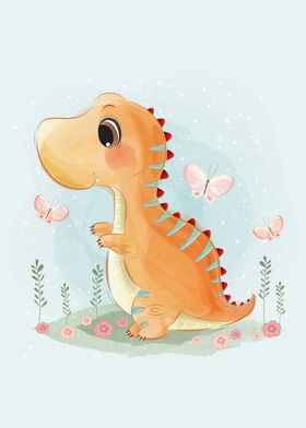 Cute Dino Playing