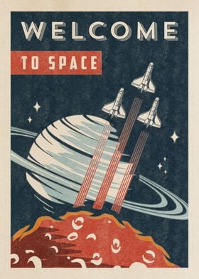Haven Ter ere van ik ga akkoord met Vintage retro space' Poster by Synthwave 1950 | Displate