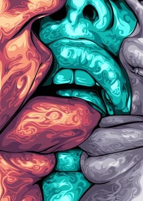 lips abstract illustration