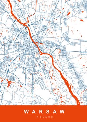 WARSAW Map POLAND