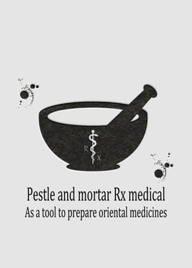 Pestle and mortar Rx medic