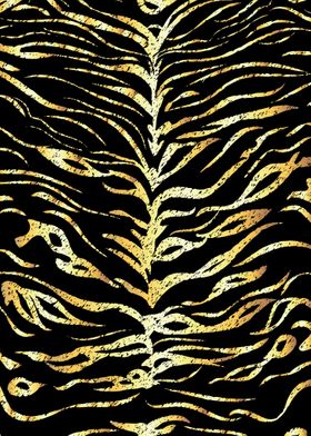 Gold tiger stripes design