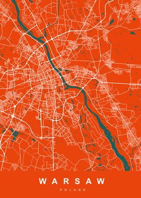 WARSAW Map POLAND