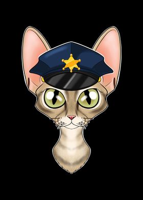 Police Siberian Cat' Poster by MaximusDesigns