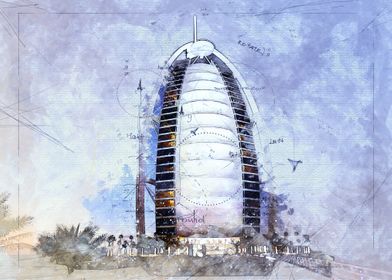 Dubai Travel City Art