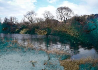 Emerald river flow