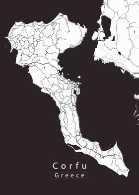 Corfu Island Map